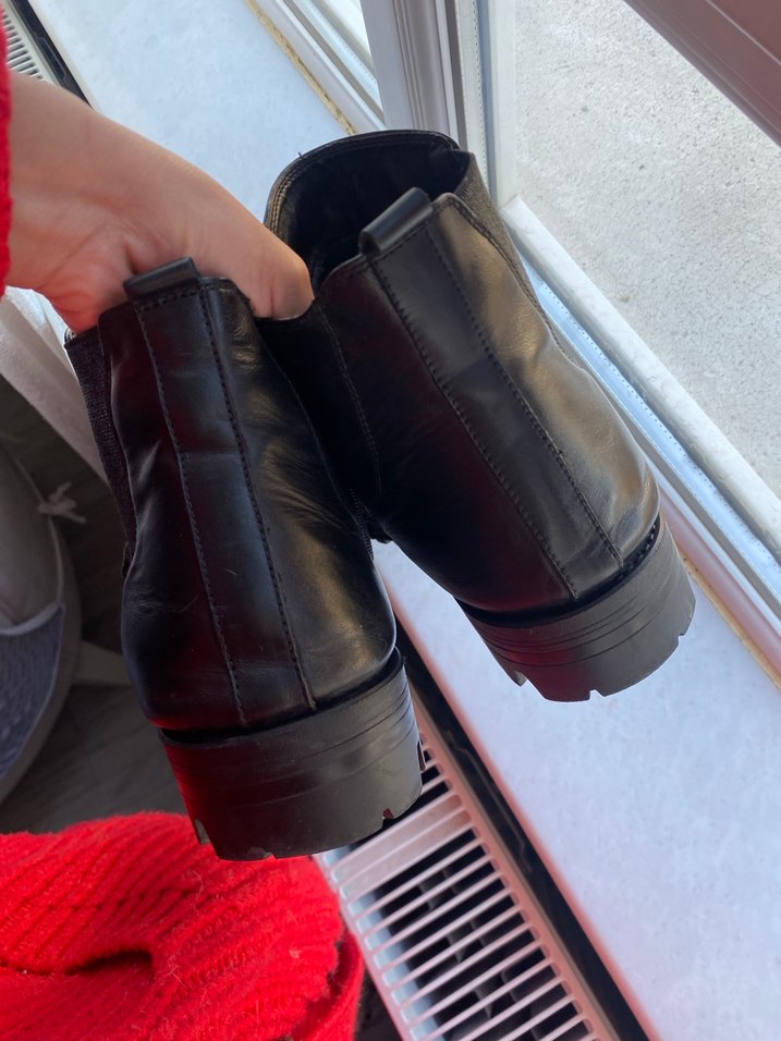 Siyah Deri Erkek Bot - Görsel 4