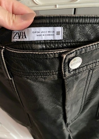 Zara Deri Kadın Pantolon - Görsel 3