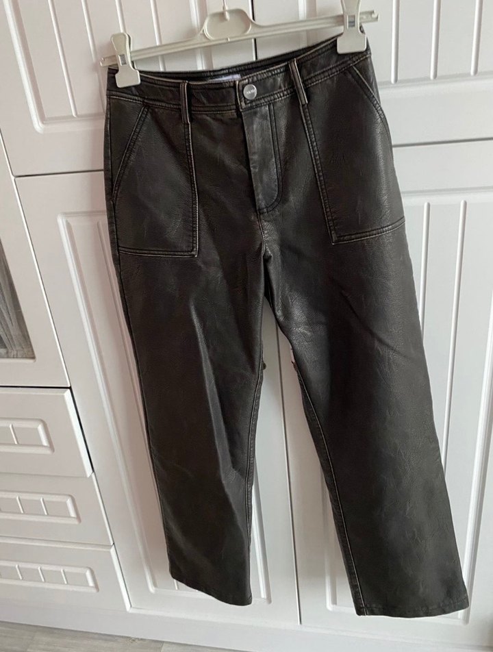 Zara Deri Kadın Pantolon - Görsel 2