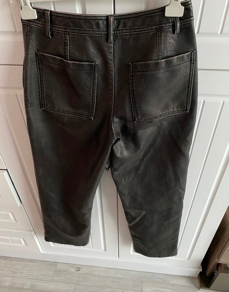 Zara Deri Kadın Pantolon - Görsel 4
