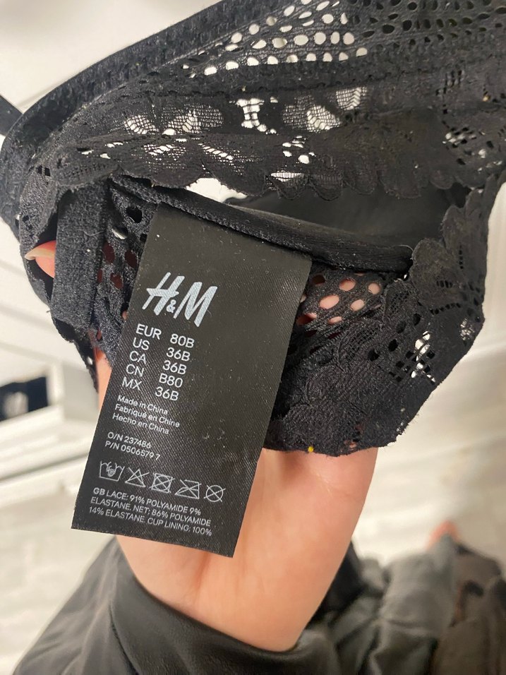h&m siyah dantelli sütyen - Görsel 4