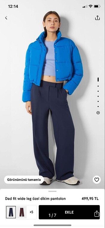 bershka wide leg pantolon