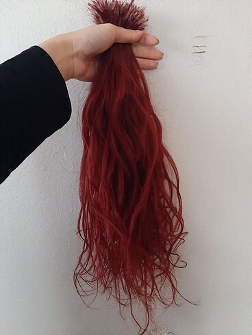 Kızıl renk micro kaynak saç gerçek