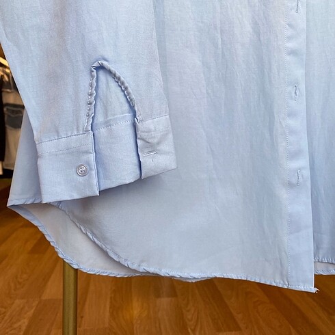 Diğer bebe mavi oversize poplin gömlek