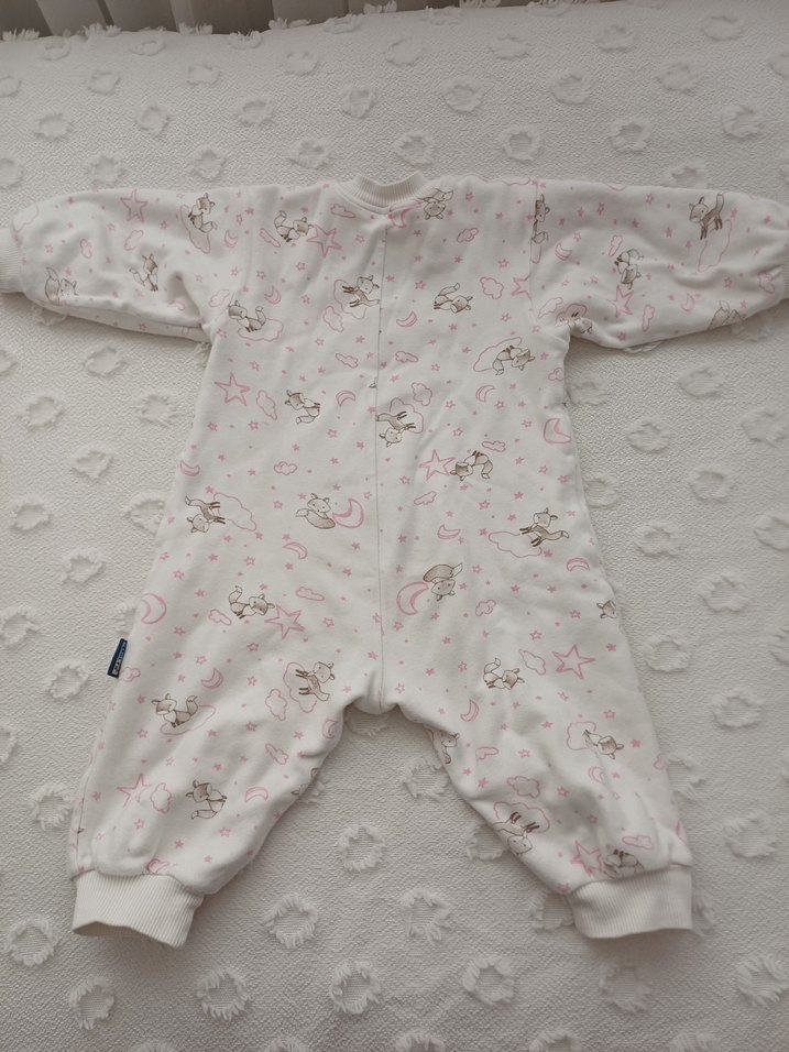 Bebek için beyaz uyku tulumu - Görsel 2