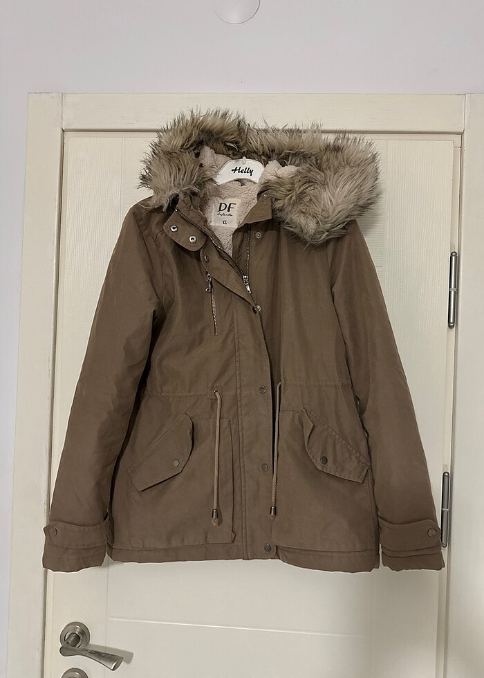 Defacto içi yünlü kaban mont tüylü - Görsel 2