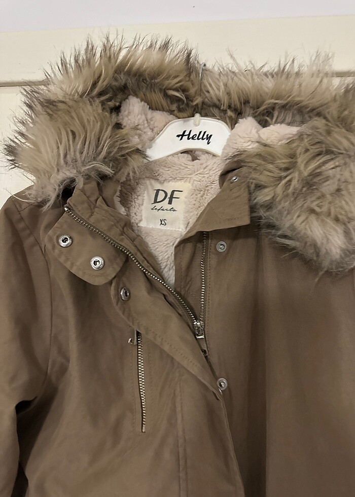 Defacto içi yünlü kaban mont tüylü - Görsel 3