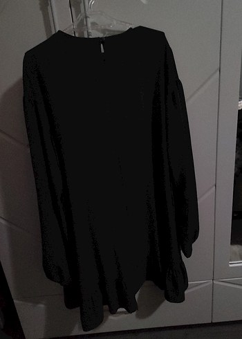 Uzun Kollu Yeşil Keten Salaş Tunik - Görsel 2