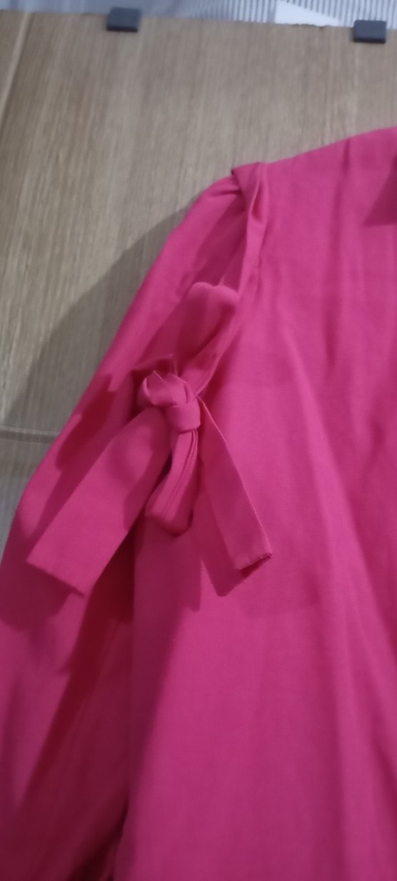 Pembe Düğmeli Uzun Kollu Gömlek - Görsel 2