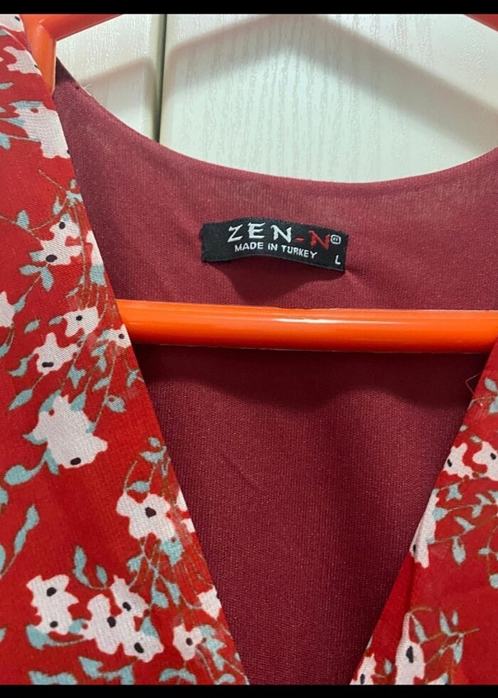 Zen Marka çiçekli şifon elbise - Görsel 4