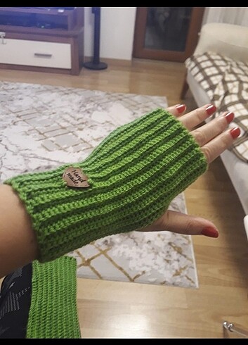 Parmaksız el örgüsü eldiven - Görsel 6