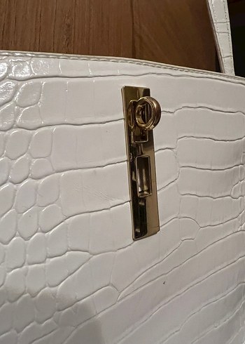 Beden beyaz Renk Nine West Beyaz Yılan Desenli Kadın Çanta