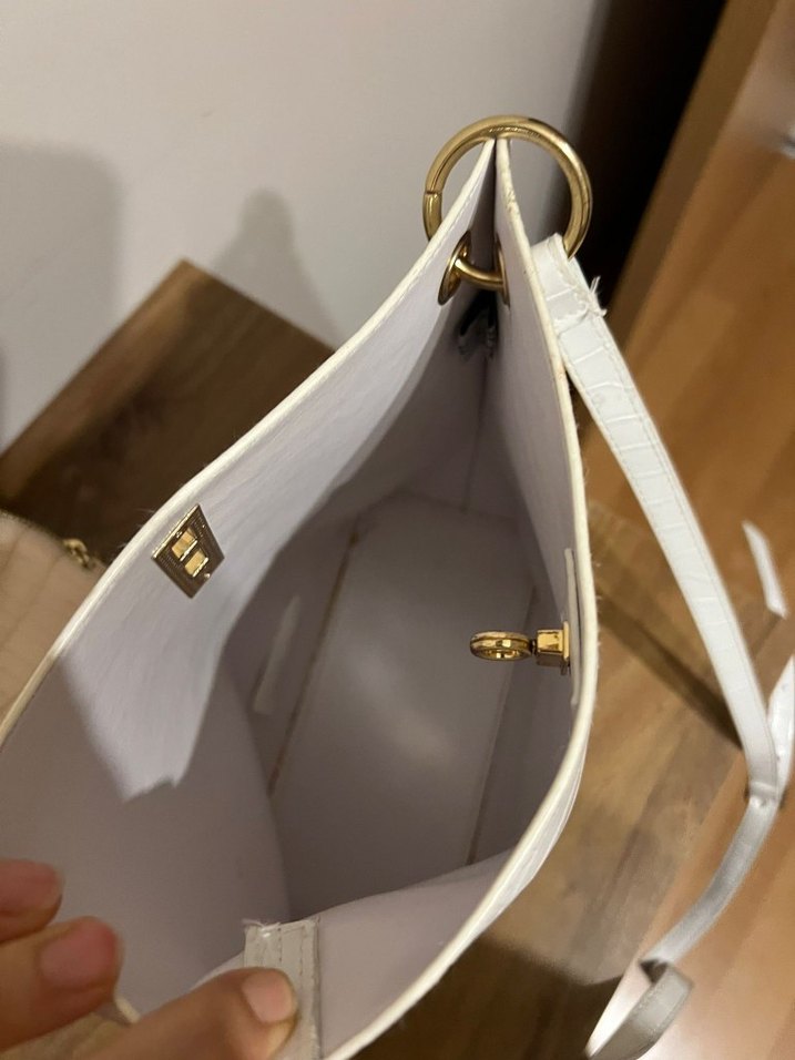 Nine West Beyaz Yılan Desenli Kadın Çanta - Görsel 5