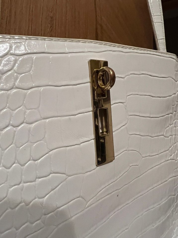 Nine West Beyaz Yılan Desenli Kadın Çanta - Görsel 4