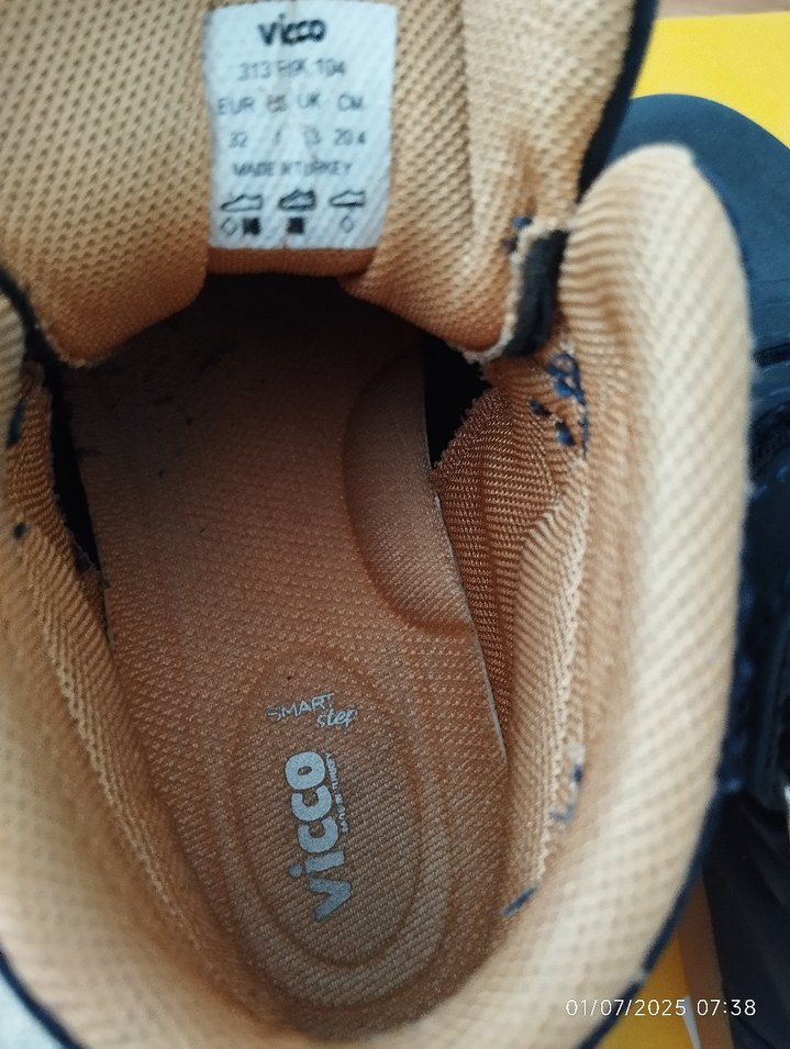 Erkek Çocuk Lacivert Cırt Cırtlı Bot - Görsel 3