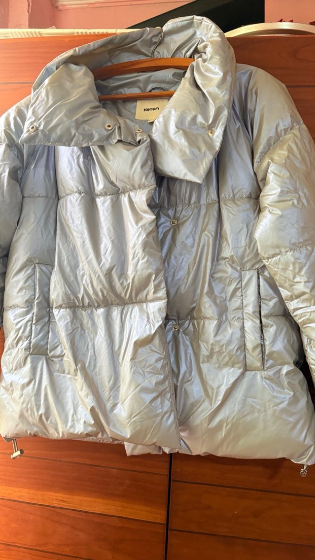 Gri Kadın Midi Kışlık Mont - Görsel 2