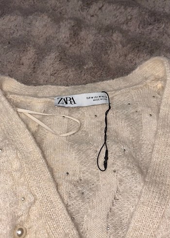 İnci Detaylı Bej Düğmeli Hırka hic kullanilmadi - Görsel 2