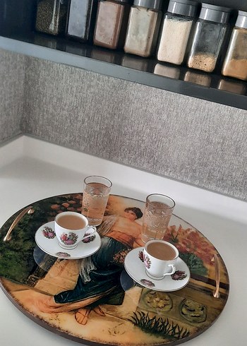 Yuvarlak AhşapTepsi - Görsel 9