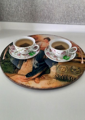 Yuvarlak AhşapTepsi - Görsel 10