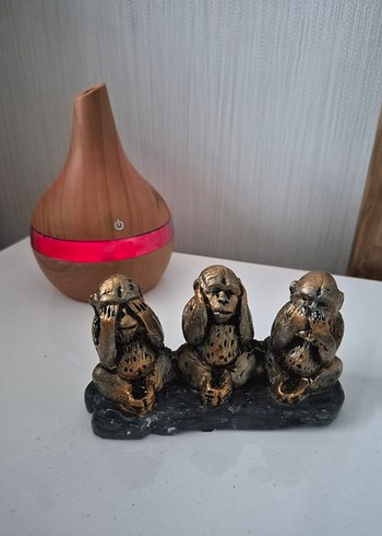 Görmedim Duymadım Bilmiyorum Maymun Figürlü Biblo - Görsel 6