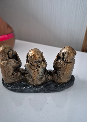 Görmedim Duymadım Bilmiyorum Maymun Figürlü Biblo - Görsel 5