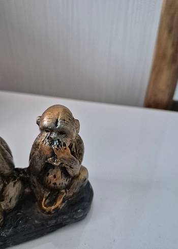 Görmedim Duymadım Bilmiyorum Maymun Figürlü Biblo - Görsel 4