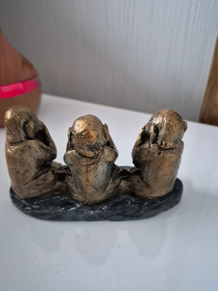 Görmedim Duymadım Bilmiyorum Maymun Figürlü Biblo - Görsel 5