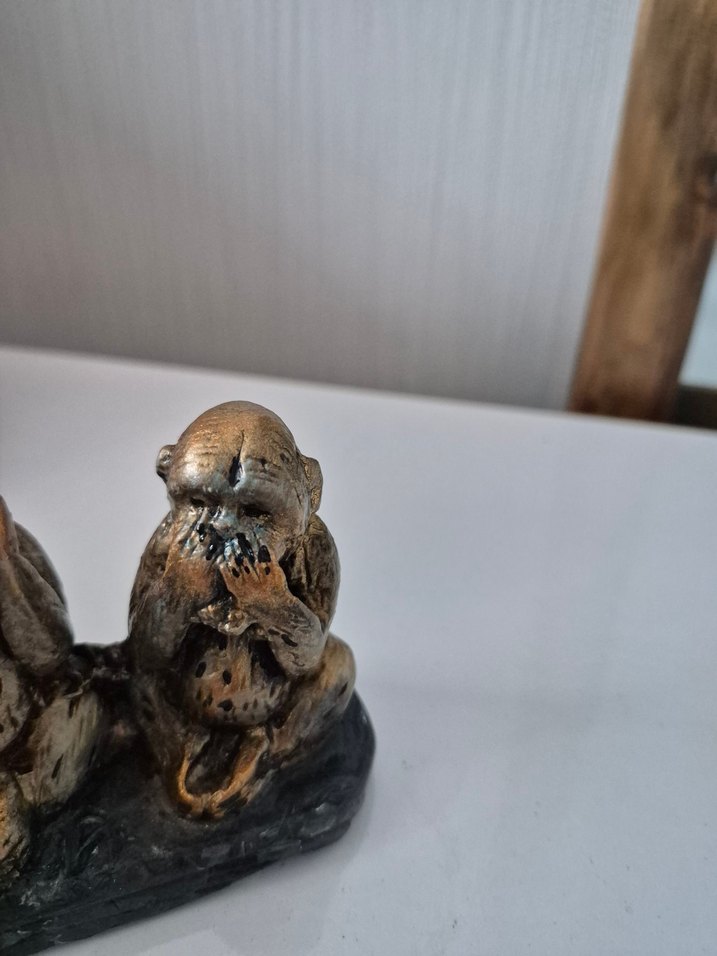 Görmedim Duymadım Bilmiyorum Maymun Figürlü Biblo - Görsel 4