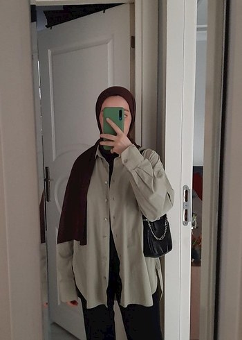 Kadın Oversize Haki Gömlek