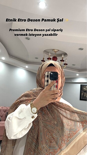 Etnik Etro Desen Pamuk Şal