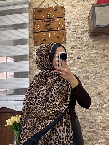 Premıum Leopar Desen Soft Şal