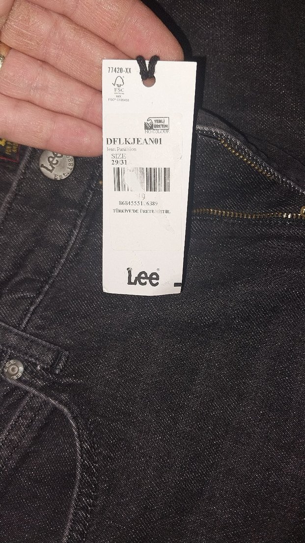 Gri siyah Kadın Denim Pantolon Regular Fit - Görsel 3