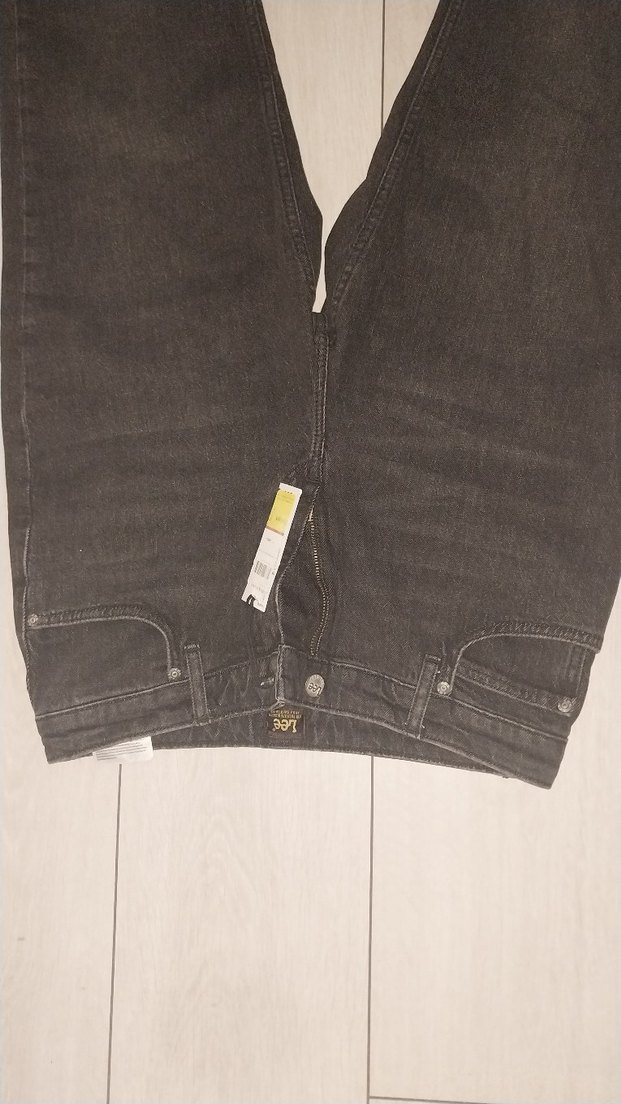 Gri siyah Kadın Denim Pantolon Regular Fit - Görsel 2