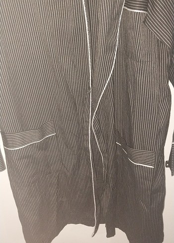 Gri Uzun Kollu erkek Sabahlık - Görsel 2