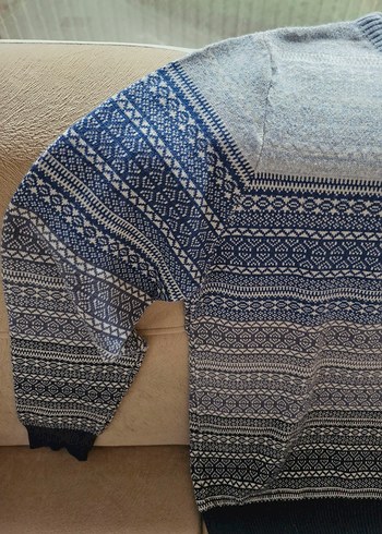 Gri Uzun Kollu Erkek Triko Kazak - Görsel 4