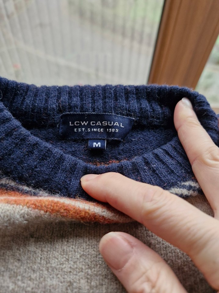 Bohem Renkli Çizgili Uzun Kollu erkek Kazak - Görsel 4