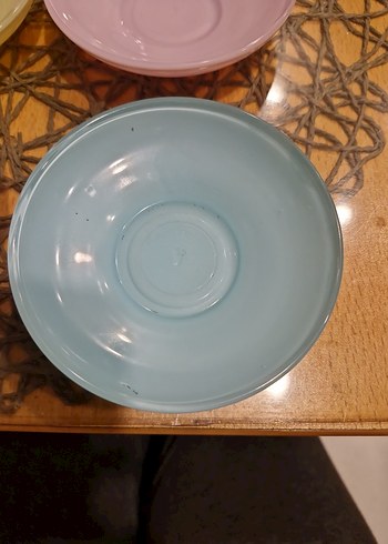 Pastel Renkli cam çay tabağı - Görsel 3