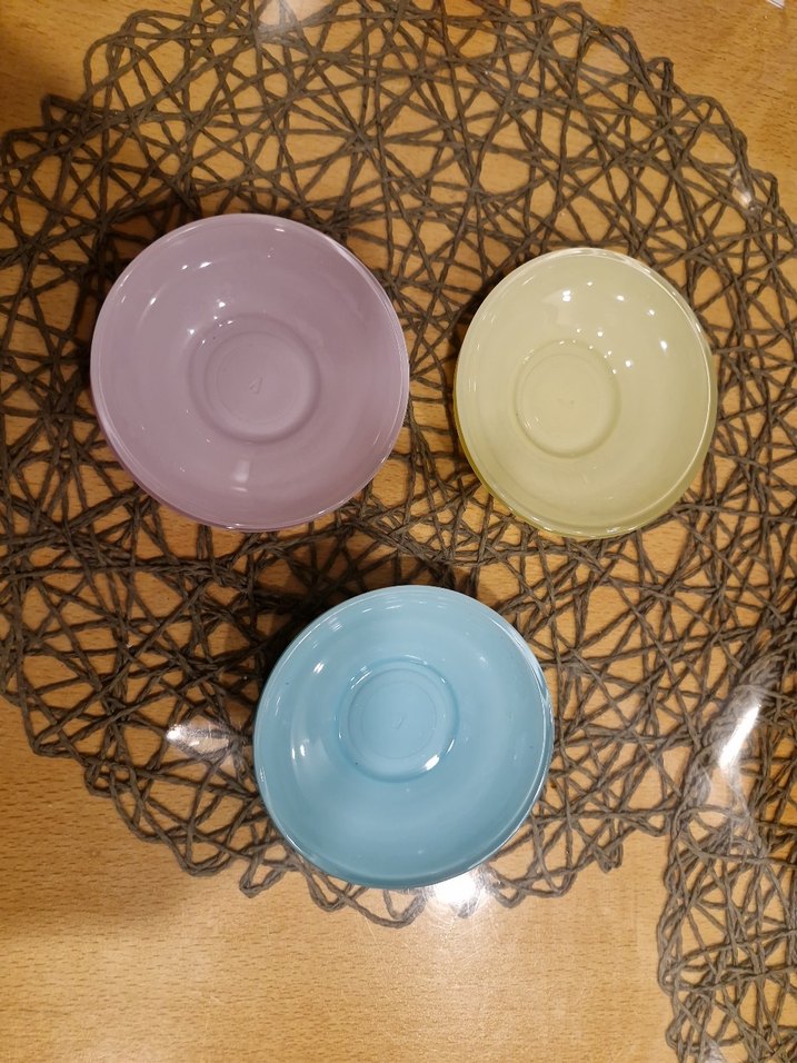 Pastel Renkli cam çay tabağı - Görsel 4