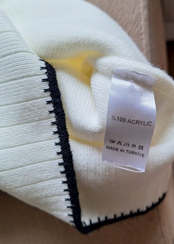 Pomella krem bisiklet Yaka Örgü Kadın Kazak - Görsel 8