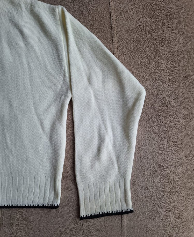 Pomella krem bisiklet Yaka Örgü Kadın Kazak - Görsel 5