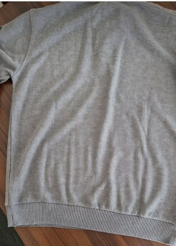 Düğmeli Gri Erkek kazak - Görsel 5