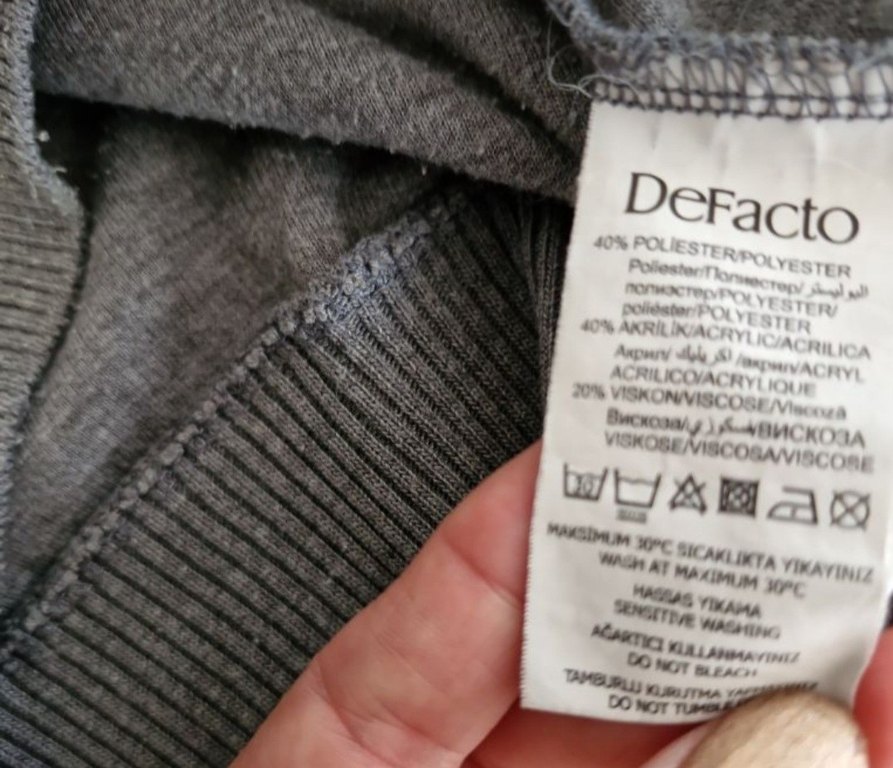 Düğmeli Gri Erkek kazak - Görsel 4