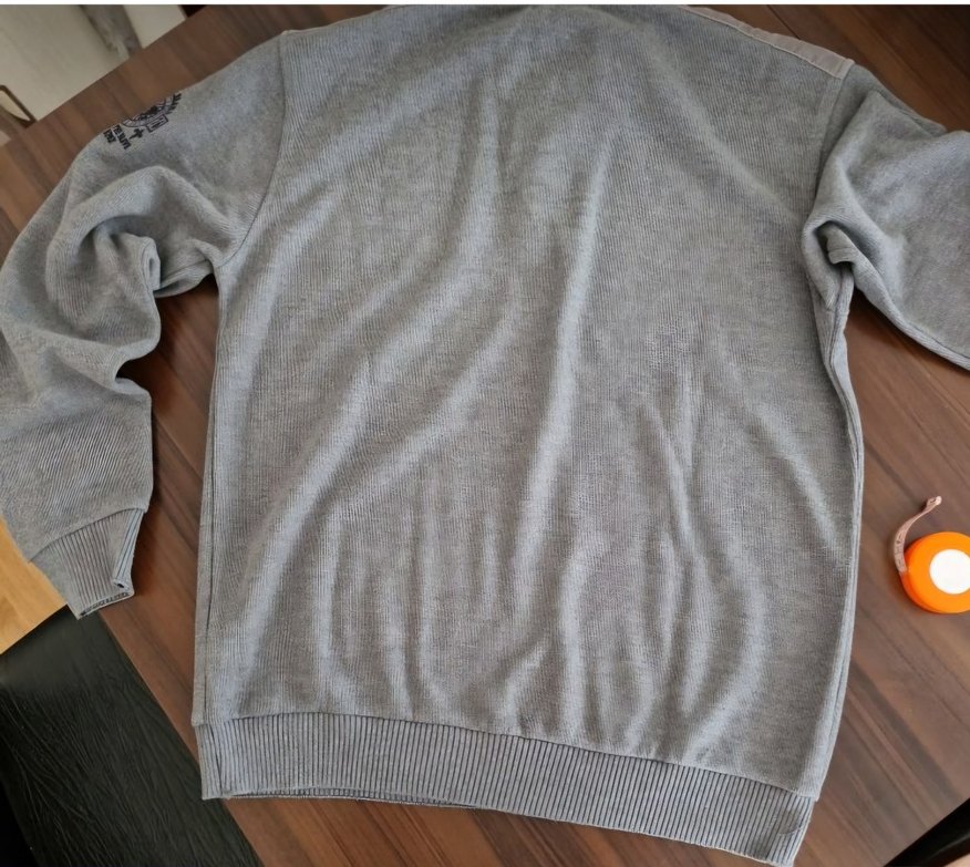 Düğmeli Gri Erkek kazak - Görsel 5