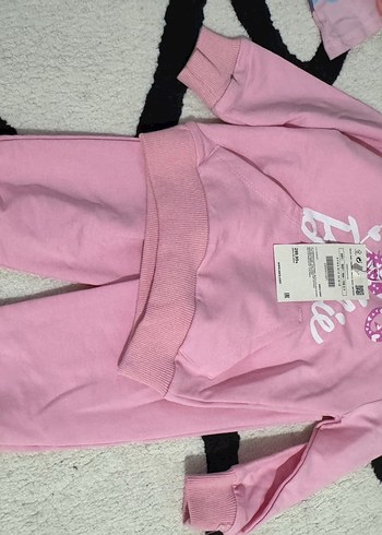 Pembe Barbie Baskılı Rahat Kız Eşofman Takımı - Görsel 2