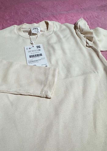 Kız Çocuk krem  Uzun Kollu Fırfırlı Badi - Görsel 2