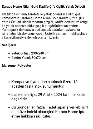 Karaca Home Karaca örtü çok az kullanıldı sıfır gibi