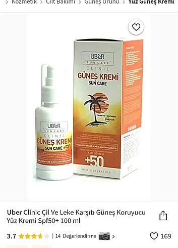 Güneş kremi uber