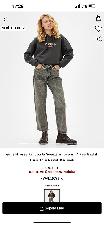 s Beden gri Renk Sweat