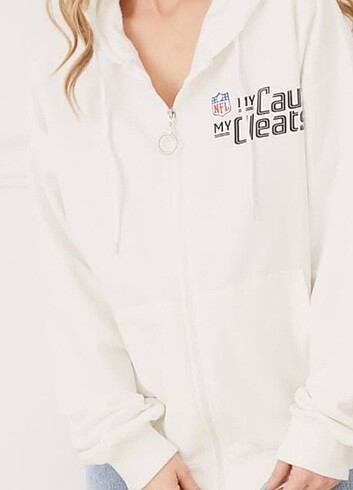 m Beden Kapşonlu Cep Fermuarlı sweatshirt