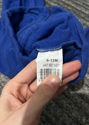 Mavi Kapüşonlu Erkek Çocuk Fermuarlı Sweatshirt - Görsel 4